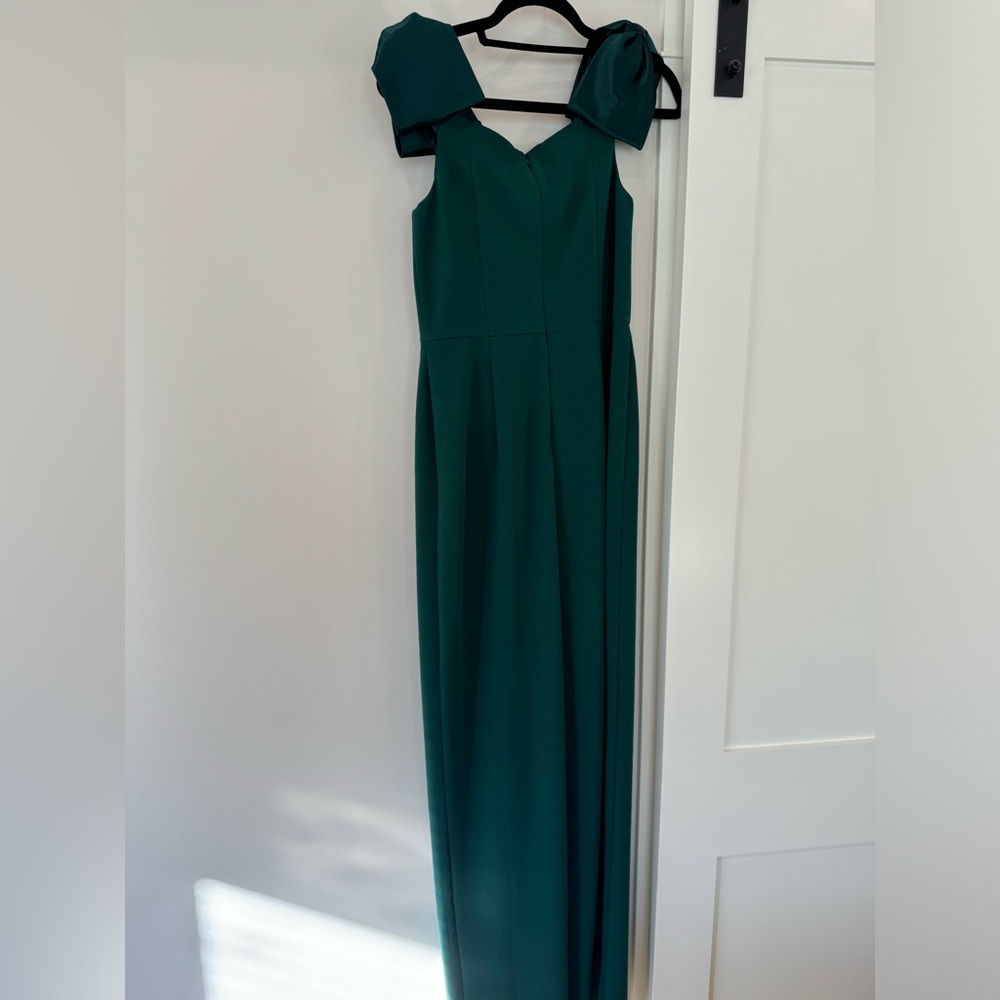 Women’s Adian Mattox Forest Green Dress with Bow Sleeves
